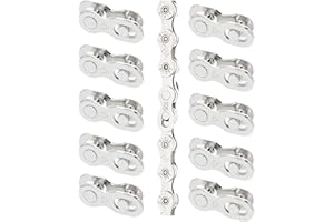 DXIA 10 Pair Bicycle Missing Link for 6, 7, 8 Speed Chain, Missing Quick Link Bicycle Chain Connector Set, Reusable, Anti-Rust, Bike Chain Split Quick Release Links, for Mountain Road Bike