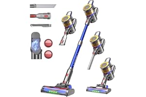 ‎UNINELL HOME UNINELL HOME Akku Staubsauger 45000Pa/450W/60Min,Staubsauger Kabellos Selbstladender mit LED-Display, Anti-Verhedderung-Bürste akkustaubsauger Super Leise für Teppich,Hartboden und Tierhaare