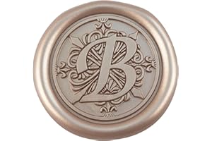 50 Pcs Champagne Gold Wax Seal Stickers, 1.26 Inches (32mm) Self-Adhesive Seal Stickers for Wedding Invitations, Christmas, Gift Wrapping, Envelopes, and Parties - Zifospy (Letter B）