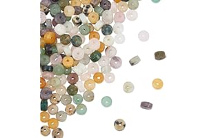 NBEADS 160 Pcs Perles de Pierre Heishi Naturelles, 8 Couleurs Perles D'Espacement de Disque 4.5mm en Vrac Rondes Plates pour Bracelet Boucles D'Oreilles Collier Bijoux