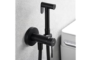 NOLUXA IMEX - Grifo Bidet para WC Empotrado Negro | Ducha para Water con Agua Fria y Caliente | Ducha Higiénica para Inodoro con Rociador Bidet | Griferia Sustituto de Bidet | Serie Génova