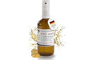 ‎CLEANSILVER CleanSilver Kolloidales Gold 100 ppm 100ml, Ultrarein: Sterilwasser und Feingold 99,99% - Made in Germany- stets frische Herstellung- Spray