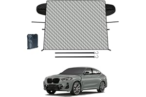 ZOIBV Car Windscreen Cover for Winter Fits All Large SUVs And Small to Medium Pickups Such As Skoda Kodiaq, Mercedes-Benz GLK/GLC, Tesla Model Y Windshield Cover- Protects Against Frost, Snow, Dust