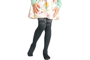 Gi&Gi collant bambina 80 den,collant bimba fantasia Longuette con gattina 1642