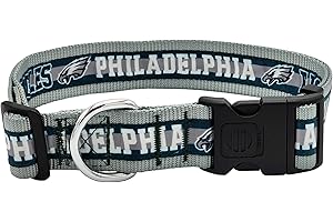 Pets First NFL Philadelphia Eagles Hundehalsband, lizenziert, Größe L, strapazierfähig, robust und langlebig, erhältlich in 31 Fußballmannschaften und 4 Größen