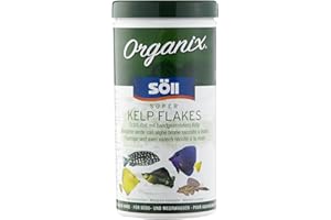 Söll 81912 Organix Super Kelp Flakes, 490 ml - Grünfutter | Fischfutter für Pflanzenfresser wie Cichliden und lebendgebärende Zahnkarpfen im Aquarium