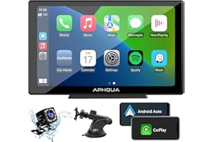 APHQUA Newest Wireless A-pple Carplay & Android Auto, très Grand Écran de 9 pouces Pantalla táctil Digital Media Autoradio Receptor Inalámbrico Portable Autoradio con Mirror Link, Google, Bluetooth