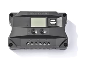 Newpowa 10A PWM Solar Laderegler 12/24V Ladesystem mit 5V Dual USB Anschlüssen LCD-Display Entwickelt,um Ihr Netzunabhängiges Solarladesystem zu Schützen