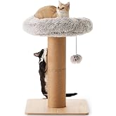 &Aacute;rbol para gatos FUKUMARU &ndash; Torre de rascado de 71 cm con cama para gatos adultos, &aacute;rbol peque&ntilde;o de 14 cm de ancho con cama,