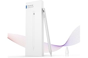 Penoval Stylus Pen for iPad Pencil Active Stylus Pens Palm Rejection Drawing Pen, Magnetic Digital Pen, Compatible with iPad Pro 11/12.9, iPad Air 5, iPad mini6, iPad Series After 2018, AX White