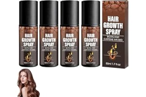 LZXOO Hair Growth Spray, Fortschrittlich Anti Frizz Spray, Haaröl Wachstum, Shiny Hair Haarwuchs Booster, Haarwachstum Beschleunigen, Geeignet für Männer und Women für All Hair Types (4 Stück)
