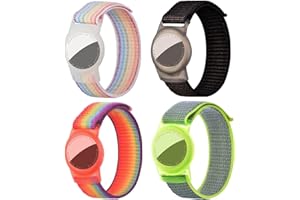 Dingfeiyu Bransoletka dla dzieci dla dorosłych do Apple Airtag, miękka nylonowa opaska na nadgarstek, pokrowiec na Airtag, lekki uchwyt, pasek do zegarka dla malucha