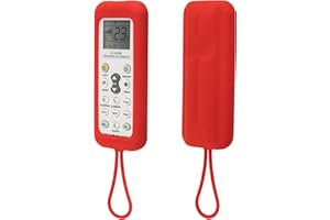YIBICHIN Custodia Protettiva Remota SOLO per K-1028E Condizionatore d'aria Telecomando, K-1028E Universale Condizionatore d'aria Telecomando Copertura, Durevole, Impermeabile e Resistente alle cadute - Rosso