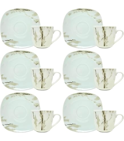 Meissen - Cipolla Blu - 4 Tazze da caffè con 4 piattini - 2.Wahl