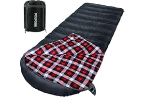 POEPORE XXL Flanella Sacco a Pelo Invernale Per Adulti Extra Wide 230 x 100 cm Sacchi a Pelo 4 Stagioni Caldo Leggero Impermeabile Portatile per Trekking Campeggio Alpinismo Viaggi Escursionismo