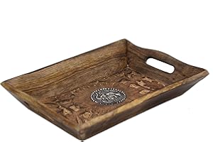 Diko.style® - Vassoio sottovuoto in legno decorativo - stile orientale con Buddha decorativi, elefante fortunato e altro ancora da scegliere porta chaves -24 x 15,5 x 4,6 cm (elefante)