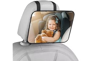 Tomtary Baby Car Mirror for Back Seat - Shatterproof, Anti-dropout Rear View Mirror for All Car Seats - Essential for New Parents