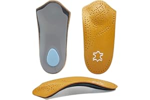 ROORUNS Solette ortopediche 3/4 di Lunghezza, Supporto Fascite Plantare con Cuscinetto Metallico per Metatarso Inserti Leggeri Calzature Da Uomo e Donna, Supporto arco alto per Esercizi Piedi Piatti