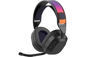 JLab Nightfall Auriculares Gaming Inalámbricos Over-Ear - Auriculares Gaming con Micrófono para PC/PlayStation/Nintendo Switch - Controlador de 50mm, Almohadillas de Espuma Cloud