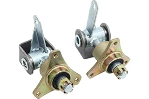 Fockety Rechts Links Lenkung Spindel Bracket Set, 17mm 3 Stud Vorderradnaben Lenkung Spindel für 6inch Reifen Quad Bike ATV Go Kart, Paar Stahl-Legierung Automotive Ersatz Spindeln