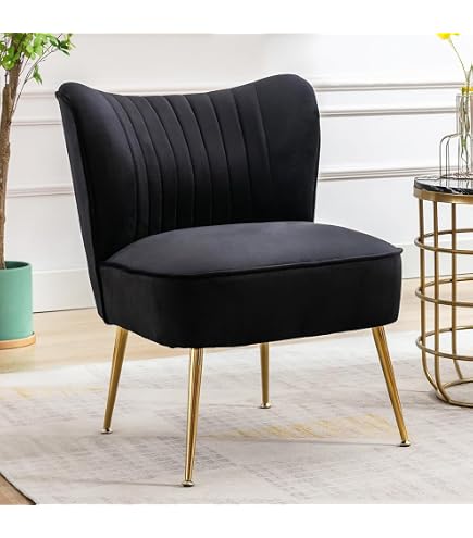 ATMOSPHERA CREATEUR D'INTERIEUR ATM-157153B Atmosphera-Chaise Fauteuil en Velours pétrole Marlo