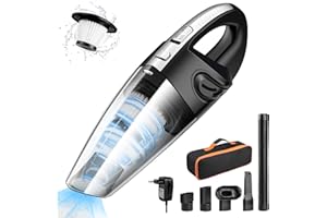 JNHCD CICK Aspirabriciole Senza Fili, Aspirapolvere Auto, Aspirapolvere Portatile e a Carica Rapida con 120W ad Alta Potenza, 4 in 1 Pulitore per Auto e Pulizia della Casa