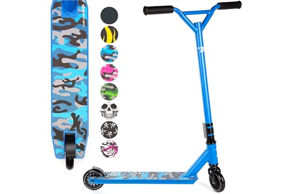 LAND SURFER - Trottinette Freestyle - Trotinette Adulte & Enfant +8 Ans - Trotinette 2 Roues - Plate-Forme en Alliage