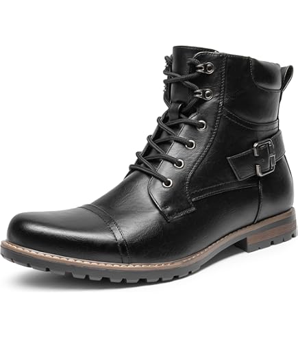 Stivali Western Uomo Vera Pelle Wyoming Punta Quadrata Marrone - Artigianali Messicani, Suola In Gomma, Qualità Superiore Stivali Western Uomo Vera Pelle