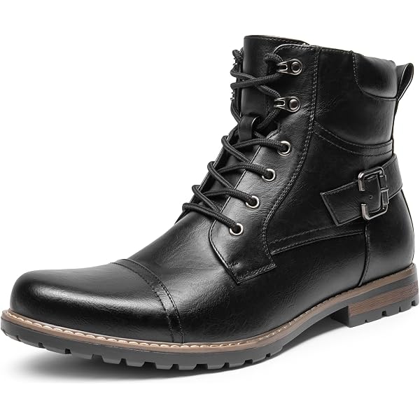 Bottes SHARK à Talon Plateau - Taille 38 (Noir Simili Cuir) - Marque Ideal Shoes - Neuf Avec Boîte