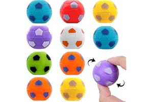 Yeefunjoy 10 Pezzi Fidget Finger Hand Toy Mini Giocattoli da Calcio Palloni Calcio Fidget Toys per Adulti e Bambini, Regali per Feste Antistress Bomboniere per Compleanno Festa di Natale