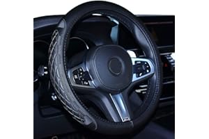 ISTN 2019 fajny pokrowiec na kierownicę samochodową, wygodny, trwały, bezpieczny dla mężczyzn (czarny)