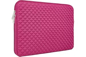 RAINYEAR MAKE LIFE EASIER RAINYEAR 14 pollici laptop sleeve Custodia imbottita antiurto Fodera soffice Copertura protettiva Custodia da trasporto Compatibile con notebook da 14 pollici Ultrabook Computer Chromebook(Rosa Scuro)