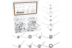 Wokape Set di 45 molle a torsione in acciaio inox, 0,5/1/1,5/2/2,5 mm, diametro filo 45° e 90° e 120° per lavorazione del legno, manutenzione e fai da te