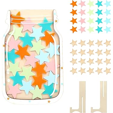 Beloningsglas voor kinderen, beloningssysteem voor kinderen met houten