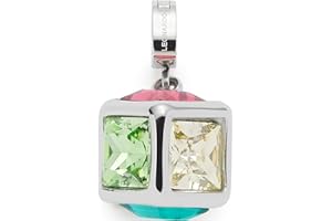 JEWELS BY LEONARDO Leonardo Jewels Clip&Mix Cubo 023621 Pendentif en acier inoxydable en forme de cube avec 6 côtés de couleurs différentes Cadeau pour femme, Eine Größe, Acier inoxydable, Pas de gemme