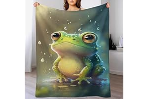 AAPZY Frosch Bedding Decke Decke Flannel Fleecedecke 3D Wohndecke Sofadecke Couchdecke Bettüberwurf Flauschige Weiche& Warme Sofaüberwurf Decke （180×200cm）