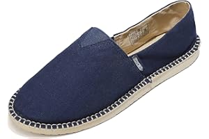 Qomo goose Espadrilles für Damen Herren Low-Top Leinenschuhe Flacher Slippers Klassisch Slip-On Segeltuchschuhe Gr.35-47