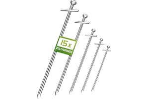 15x Anti-ROST tältpinnar Ø 6 mm, längd 230 mm - T-profil | tältpinnar