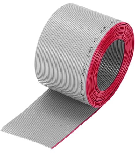 Câble Plat IDC 30 Broches, Pas 1,27 Mm, Longueur 2 M - Gris, Pour JTAG/ISP, 26 AWG - 5