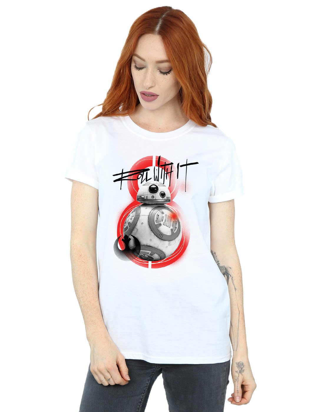 Star-Wars-Damen-The-Last-Jedi-BB-8-Roll-with-It-Boyfriend-Fit-T-Shirt-X-Large-Wei
