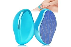 HOTACE Crystal Hair Eraser with Upgraded Nano Technology - Hair Removal Stone Painless Epilator & Painless Exfoliator, Safe and Portable Hair Remover Device for Silky Smooth Skin Care Ladies Women Men (Blue)