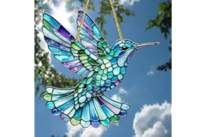 RUBU22A Fenster Hängedeko suncatcher Halloween Buntes Fledermaus Dekoration für DIY Halloween Dekor Party Hause Fenster Dekoration Home & Gift Sonnenfänger (J)