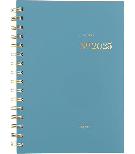 Cambridge 2025 Weekly & Monthly Planner - Triad Design, 5.5" X 8.5", Poly Cover, Twin-Wire Bound