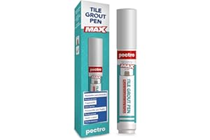 PECTRO Rotulador de lechada blanco PUNTA GRUESA (14x7 mm) para juntas de azulejos 25ml | Blanqueador de juntas | Restaura las juntas de baños y cocinas