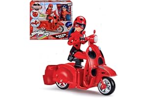 Bandai - Miraculous Ladybug - Scooter Miraculous Switch'n go + poupée articulée Ladybug Lucky Charm 26cm - P50668