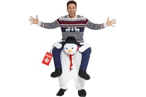 Morph Snowman Piggyback Costume, Snowman Costumes Adult, Christmas Costume Adult, Christmas Costumes for Men