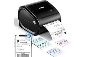 Phomemo D520BT Stampante Termica Bluetooth 4x6 per Etichette di Spedizione, Senza Inchiostro - Compatibile con Smartphone, PC/Mac, Android/iOS, Windows, Colissimo, UPS, Amazon, eBay, Nero
