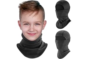 HEGGCOOE 2 Stück Kinder Sturmhaube Winter Winddichtes Fleece Balaclava Warme Gesichtsmaske Skimaske für Jungen Mädchen Outdoor Sports Skifahren, Radfahren