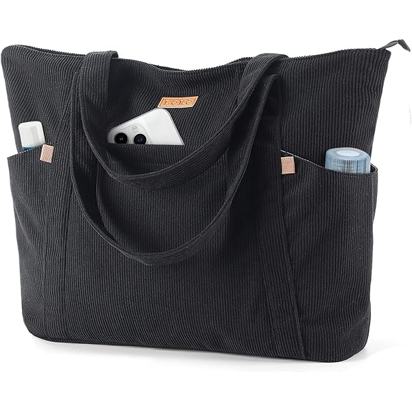 BTNEEU Corduroy tas voor dames, grote shopper, tote bag