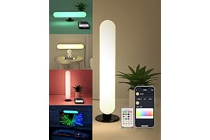 ALANTOP Smart Desk Lamp with WiFi APP Control - Compatible with Alexa and Google - Adjustable White and RGB Colors, Music Sync USB Bedside Lamp - Perfect for Bedroom, Gaming Lamp, Home Office